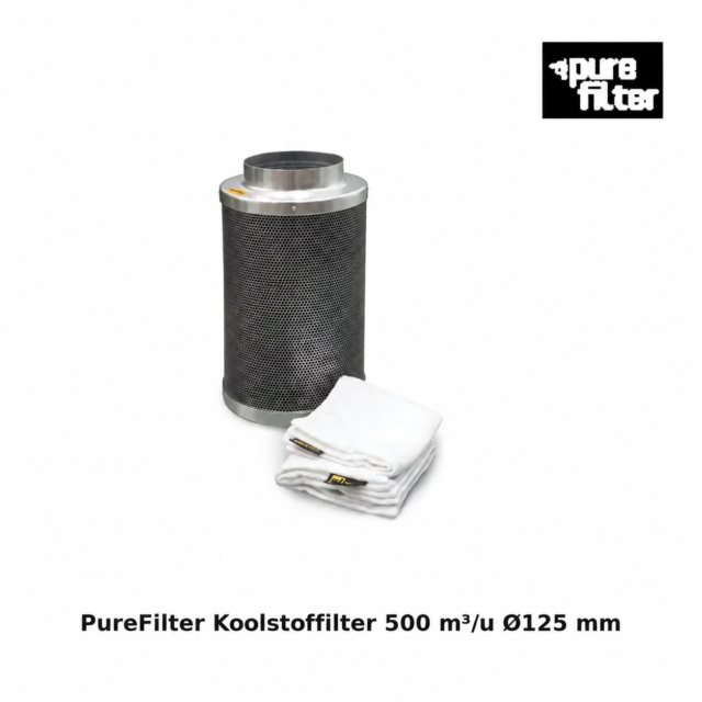 PureFilter Koolstoffilter capaciteit 500m3 met 125mm aansluiting